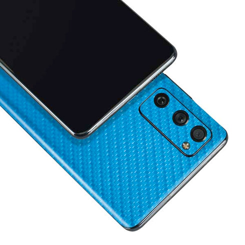 Blue Carbon Fiber Specialty Material Galaxy S20 Fan Edition Skin